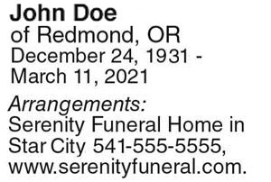 1" death notice